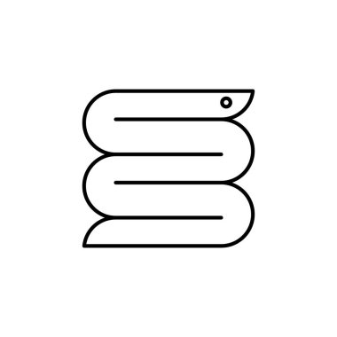 Yılan Logosu. Simge tasarımı. Şablon ögeleri