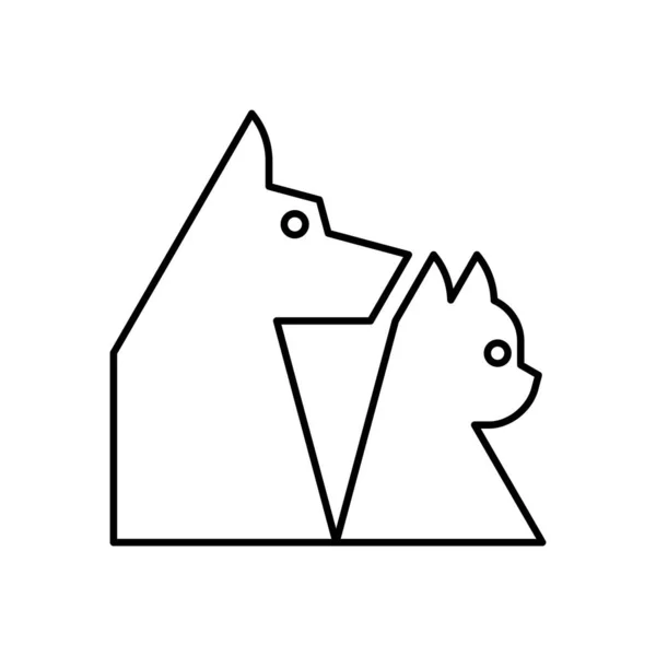 Логотип Собаки Кота Дизайн Икон Шаблоны — стоковый вектор