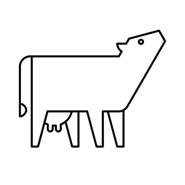 Logo Vache Icône Design Éléments Modèle — Image vectorielle
