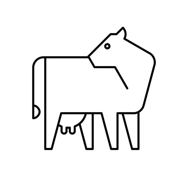 Logotipo Vaca Diseño Iconos Elementos Plantilla — Archivo Imágenes Vectoriales