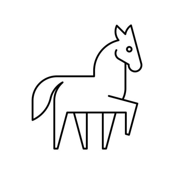 Λογότυπο Του Αλόγου Σχεδιασμός Εικονιδίων Στοιχεία Προτύπου — Διανυσματικό Αρχείο