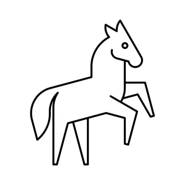 Logo Konia Projektowanie Ikon Elementy Szablonowe — Wektor stockowy