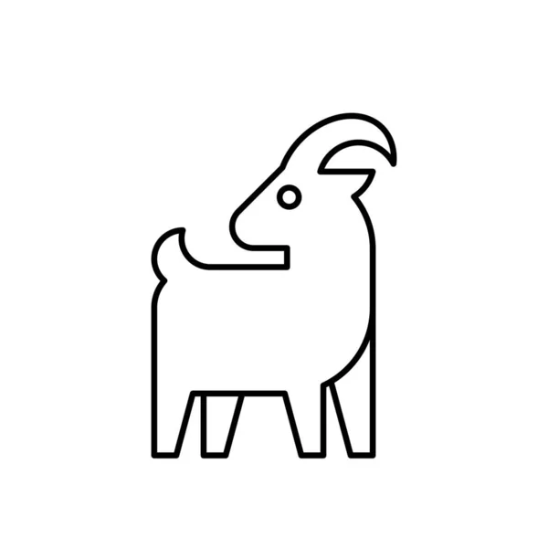 Λογότυπο Της Κατσίκας Σχεδιασμός Εικονιδίων Στοιχεία Προτύπου — Διανυσματικό Αρχείο