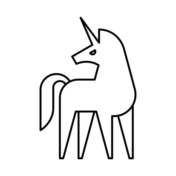 Logo Jednorožce Design Ikon Prvky Šablony — Stockový vektor
