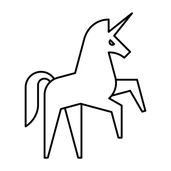 Юнікорн Лого Дизайн Ікона Тимчасові Елементи — стоковий вектор