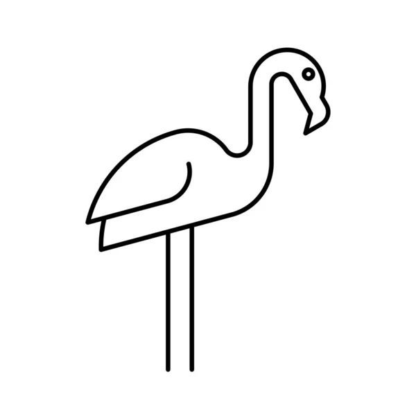 Flamingo Logo Ikoon Ontwerp Template Elementen — Stockvector