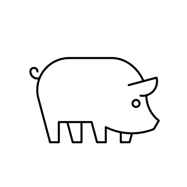 Логотип Свиньи Дизайн Икон Шаблоны — стоковый вектор