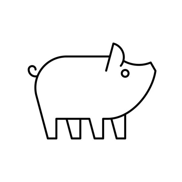 Schwein Logo Symboldesign Vorlagenelemente — Stockvektor