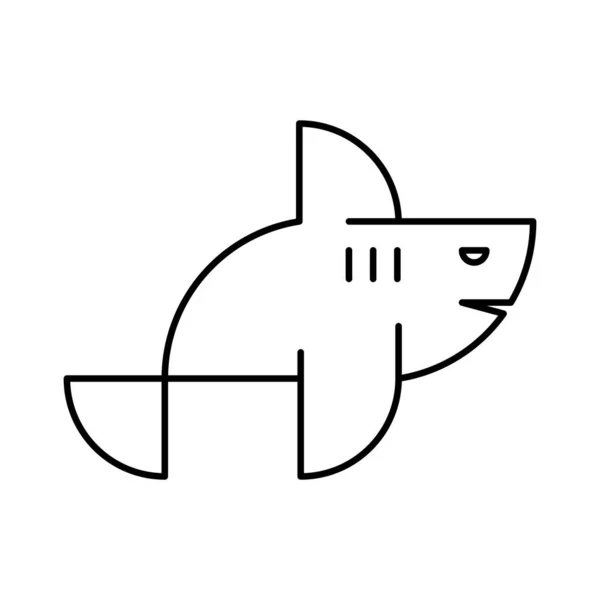 Logotipo Tubarão Design Ícones Elementos Modelo — Vetor de Stock