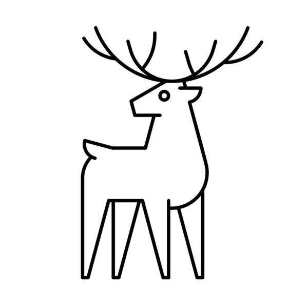 Λογότυπο Του Ελαφιού Σχεδιασμός Εικονιδίων Στοιχεία Προτύπου — Διανυσματικό Αρχείο