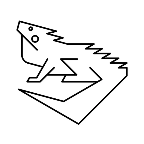 Iguana Logo Ikoon Ontwerp Template Elementen — Stockvector