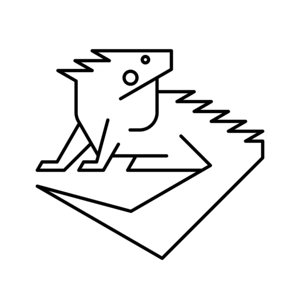 Λογότυπο Ιγκουάνα Σχεδιασμός Εικονιδίων Στοιχεία Προτύπου — Διανυσματικό Αρχείο