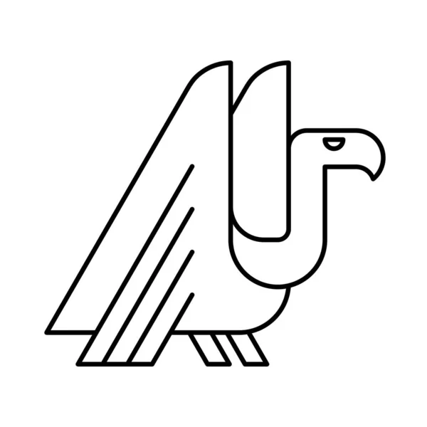 Logotipo Abutre Design Ícones Elementos Modelo — Vetor de Stock