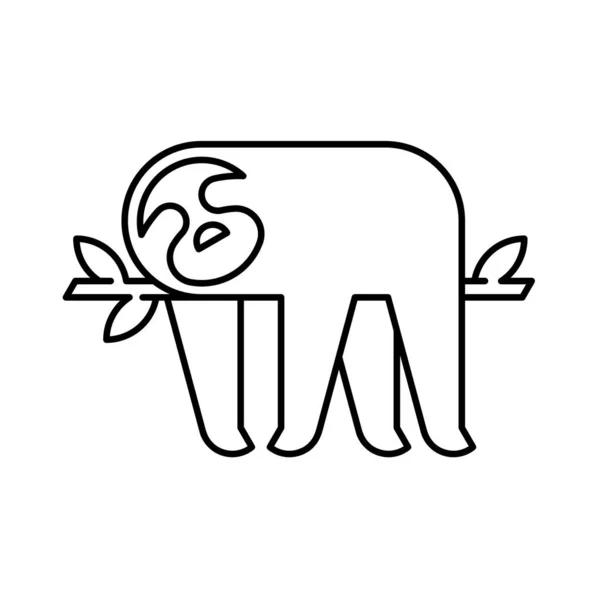 Logotipo Preguiça Design Ícones Elementos Modelo —  Vetores de Stock