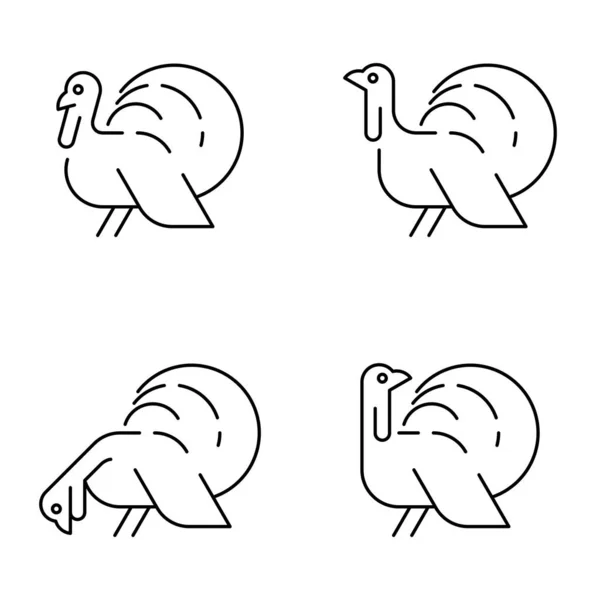 Conjunto Logotipo Turquía Diseño Iconos Elementos Plantilla — Archivo Imágenes Vectoriales