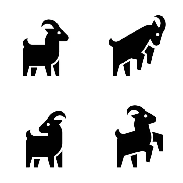 stock vector Set of Goat Logo. Icon design. Template elements