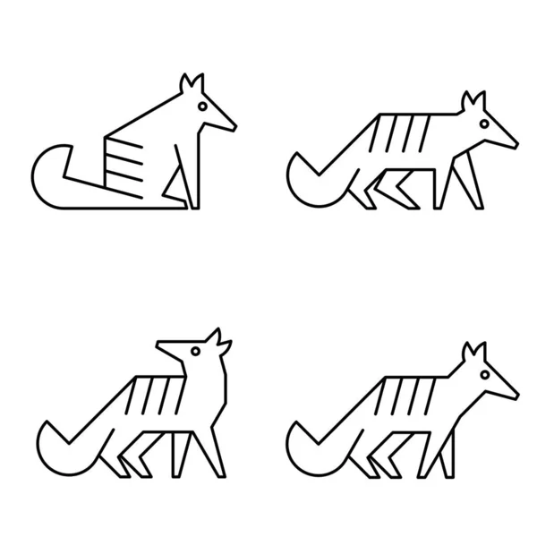 Набір Логотипів Numbat Дизайн Піктограм Елементи Шаблонів — стоковий вектор