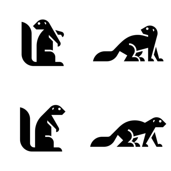 Set Mit Xerus Logo Symboldesign Vorlagenelemente — Stockvektor