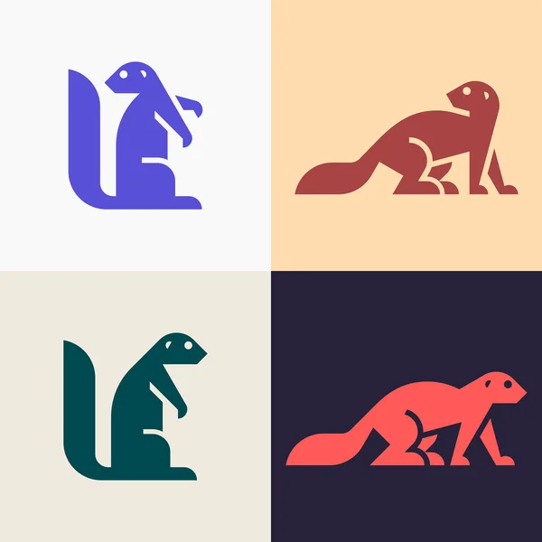 Набір Логотипів Xerus Дизайн Піктограм Елементи Шаблонів — стоковий вектор