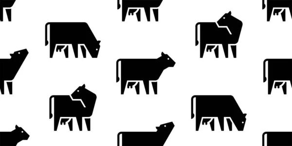 Patrón Sin Costura Con Vacas Aislado Sobre Fondo Blanco — Archivo Imágenes Vectoriales