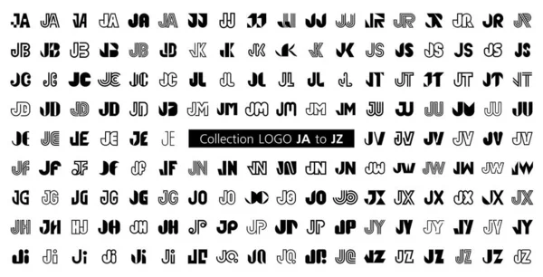 Coleção Logo Logotipos Abstratos Mega Coleção Com Letras Logótipos Abstractos —  Vetores de Stock