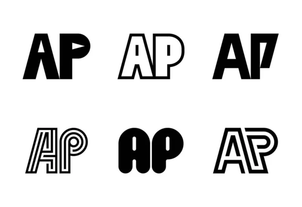 Набор Букв Логотипов Коллекция Логотипов Буквами Геометрические Абстрактные Логотипы — стоковый вектор