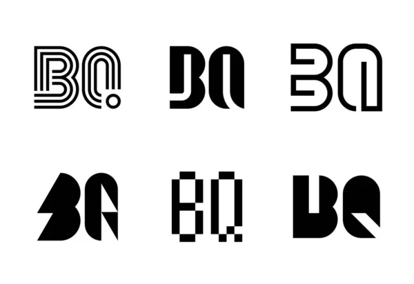 Zestaw Logotypów Literowych Abstrakcyjna Kolekcja Logo Literami Geometryczne Abstrakcyjne Loga — Wektor stockowy
