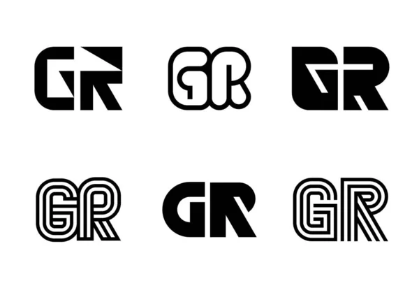 Harf Logoları Harfli Soyut Logo Koleksiyonu Geometrik Soyut Logolar — Stok Vektör
