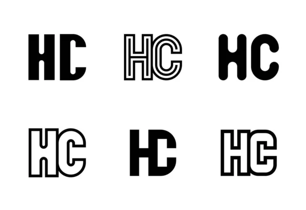 Bir Dizi Logosu Harfli Soyut Logo Koleksiyonu Geometrik Soyut Logolar — Stok Vektör