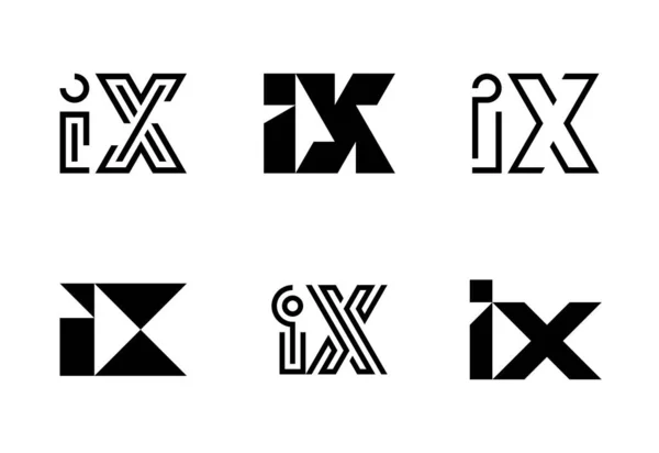 Набор Логотипов Буквы Коллекция Логотипов Буквами Геометрические Абстрактные Логотипы — стоковый вектор