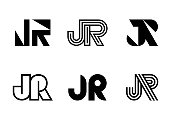 Conjunto Logotipos Letra Colección Logos Abstractos Con Letras Logotipos Abstractos — Vector de stock