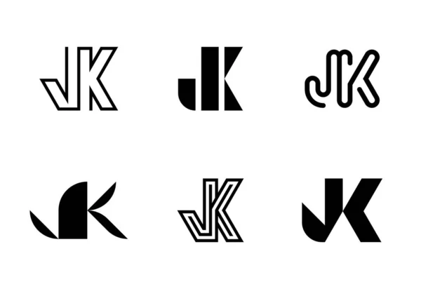 Uppsättning Med Bokstäver Logotyper Abstrakta Logotyper Samling Med Bokstäver Geometriska — Stock vektor