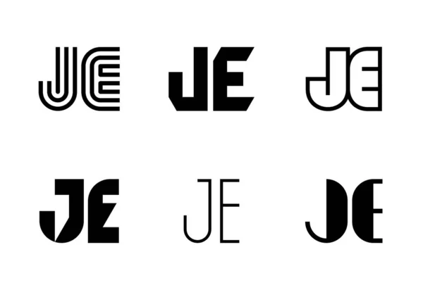 Uppsättning Bokstaven Logotyper Abstrakta Logotyper Samling Med Bokstäver Geometriska Abstrakta — Stock vektor