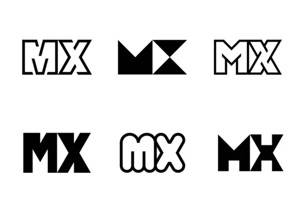Набор Букв Эмблемы Коллекция Логотипов Буквами Геометрические Абстрактные Логотипы — стоковый вектор