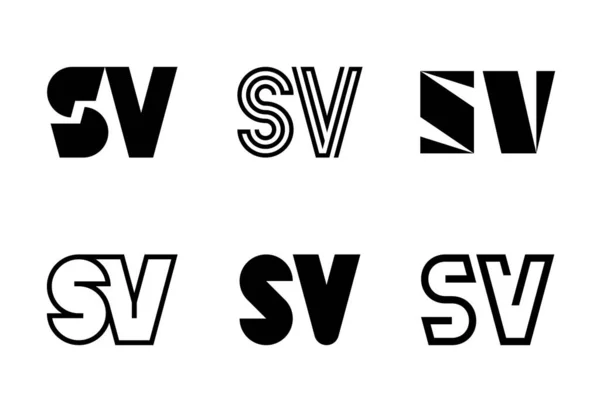 Logotipos Letra Colección Logos Abstractos Con Letras Logotipos Abstractos Geométricos — Archivo Imágenes Vectoriales
