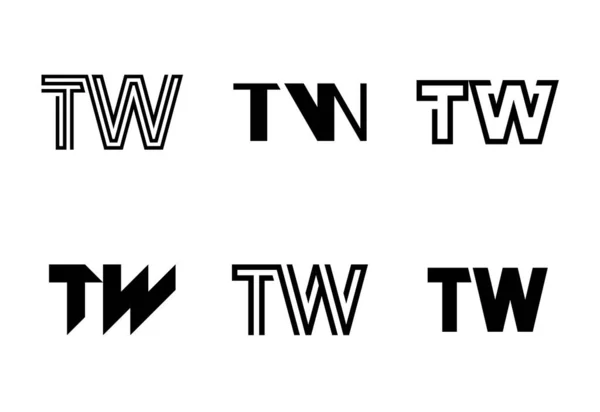 Набор Букв Логотипов Коллекция Логотипов Буквами Геометрические Абстрактные Логотипы — стоковый вектор