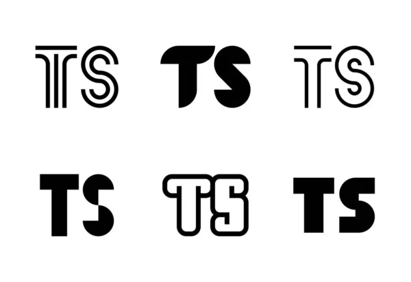 Conjunto Letras Logotipos Colección Logos Abstractos Con Letras Logotipos Abstractos — Archivo Imágenes Vectoriales