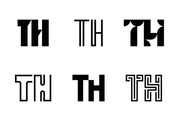 Set Van Letter Logo Abstracte Logos Verzameling Met Letters Geometrische — Stockvector