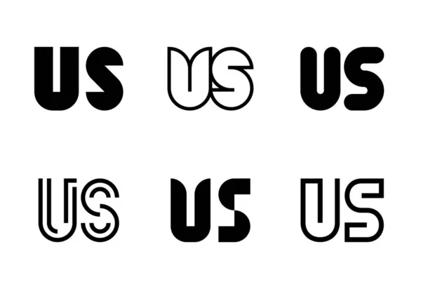 Набор Букв Американских Логотипов Коллекция Логотипов Буквами Геометрические Абстрактные Логотипы — стоковый вектор