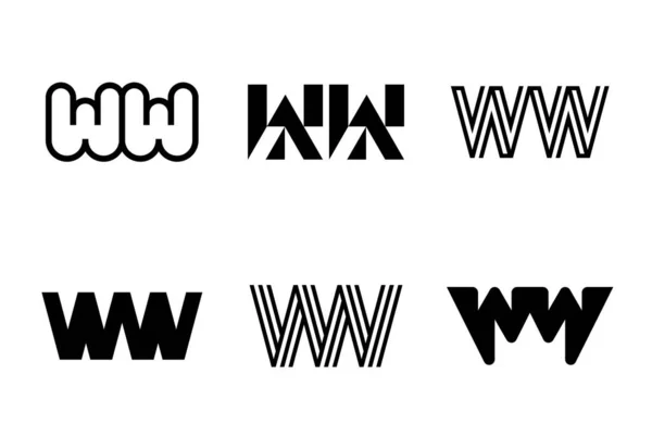 Набор Логотипов Коллекция Логотипов Буквами Геометрические Абстрактные Логотипы — стоковый вектор