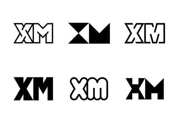 Set Van Logo Abstracte Logos Verzameling Met Letters Geometrische Abstracte — Stockvector