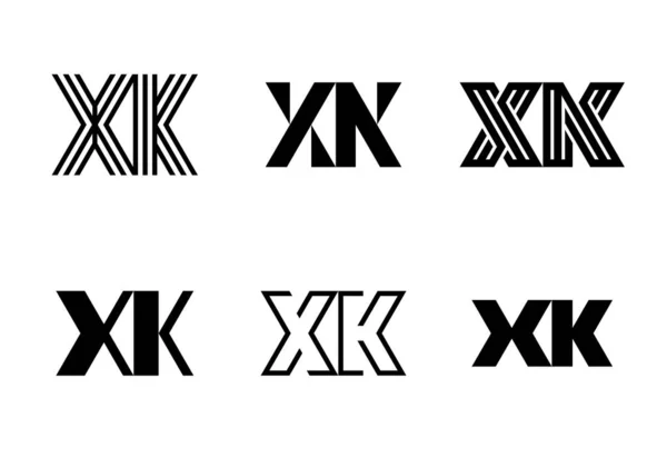 Set Van Logo Abstracte Logos Verzameling Met Letters Geometrische Abstracte — Stockvector