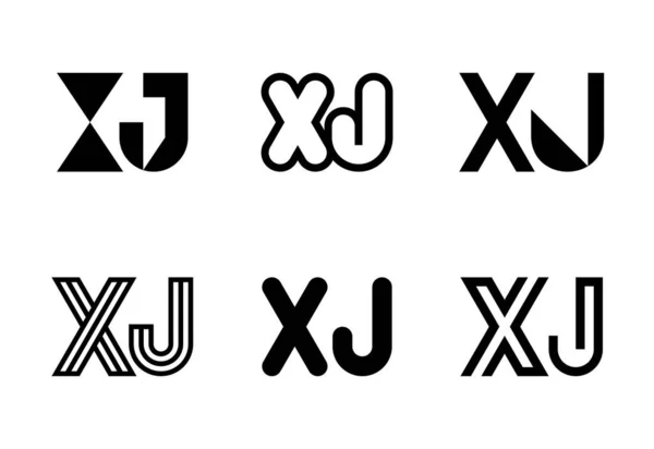 Набор Букв Логотипа Коллекция Логотипов Буквами Геометрические Абстрактные Логотипы — стоковый вектор