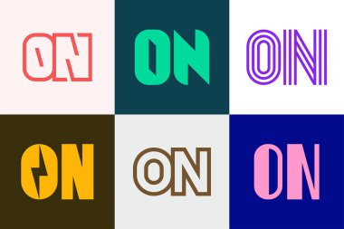 Logolarda bir harf seti. Harfli soyut logo koleksiyonu. Geometrik soyut logolar