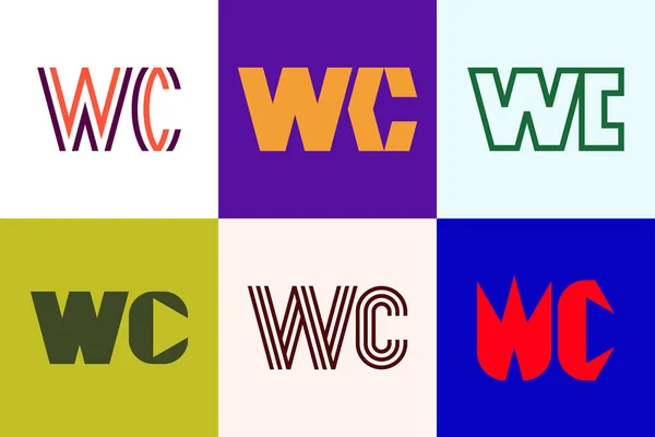 Набор Букв Логотипы Коллекция Логотипов Буквами Геометрические Абстрактные Логотипы — стоковый вектор