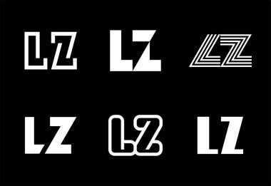 İniş bölgesi logoları. Harfli soyut logo koleksiyonu. Geometrik soyut logolar