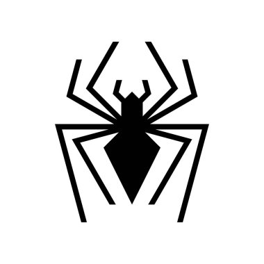 Örümcek logosu. Simge tasarımı. Şablon ögeleri