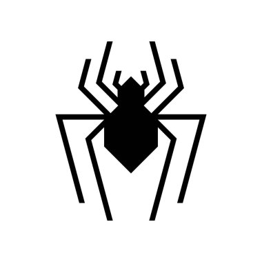 Örümcek logosu. Simge tasarımı. Şablon ögeleri