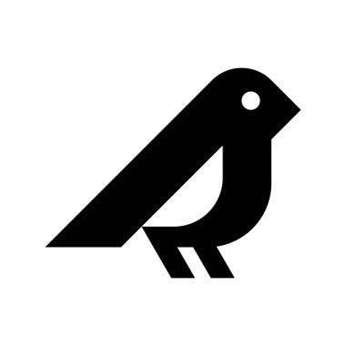 Kuş logosu. Simge tasarımı. Şablon ögeleri