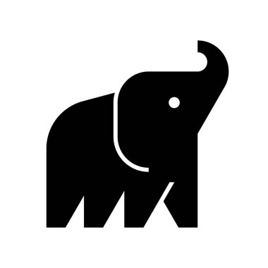 Fil logosu. Simge tasarımı. Şablon öğeleri